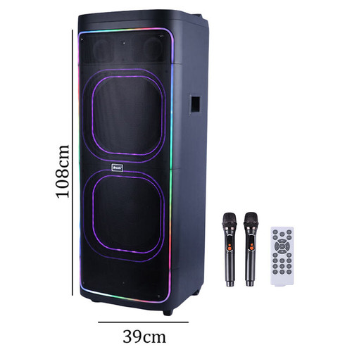 اسپیکر چمدانی بلوتوثی برودو BTS-2242 + میکروفون و ریموت کنترل